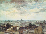 Vincent Van Gogh, The Roofs of Paris (Thick Impasto Paint) Fine Art Reproduction Oil Painting