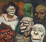 Walter Kuhn, Masks Fine Art Reproduction Oil Painting