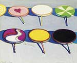 Wayne Thiebaud,  Seven Suckers Fine Art Reproduction Oil Painting