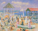 William Glackens, Beach Scene, New London Fine Art Reproduction Oil Painting