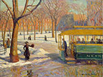 William Glackens, The Green Car Fine Art Reproduction Oil Painting