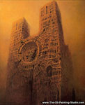 Zdzislaw Beksinski, Cathedral Fine Art Reproduction Oil Painting