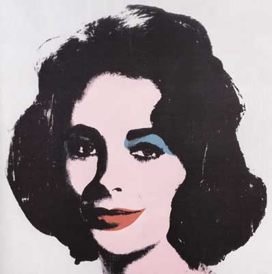 riproduzione-quadri-di Andy Warhol Liz d'argento