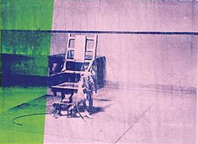 riproduzione-quadri-di Andy Warhol Sedia elettrica grande
