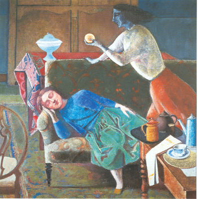 riproduzione-quadri-di Balthasar Balthus La frutta dorata