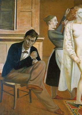 riproduzione-quadri-di Balthasar Balthus Vestito Cathy