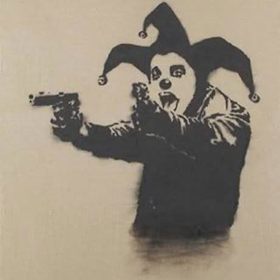 riproduzione-quadri-di Banksy Clown