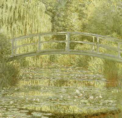 riproduzione-quadri-di Claude Monet Acqua Lily Pond, Sinfonia in Verde