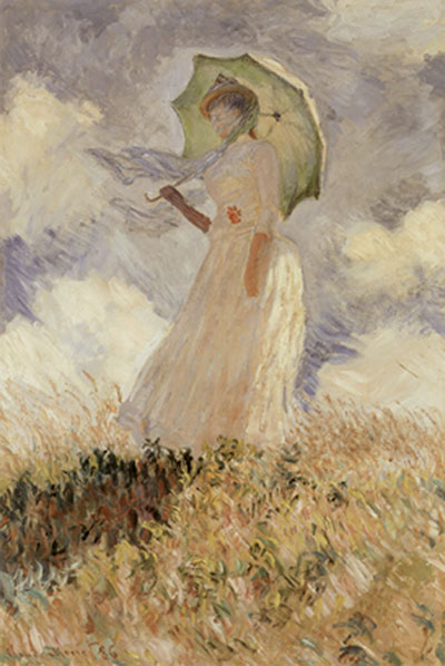 riproduzione-quadri-di Claude Monet Donna con un Parasol