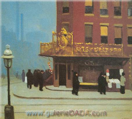 riproduzione-quadri-di Edward Hopper New York Corner