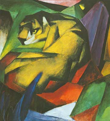 riproduzione-quadri-di Franz Marc Tigre