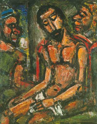 riproduzione-quadri-di Georges Rouault Cristo deriso dai soldati