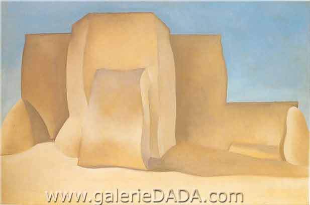 riproduzione-quadri-di Georgia OKeeffe La Chiesa di Ranchos de Taos
