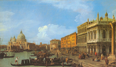 riproduzione-quadri-di Giovanni Canaletto Il Molo: guardando West
