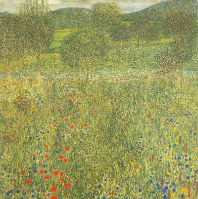 riproduzione-quadri-di Gustave Klimt Paesaggio del giardino