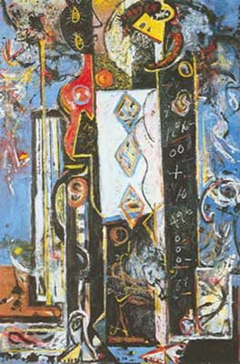 riproduzione-quadri-di Jackson Pollock Maschio e femmina