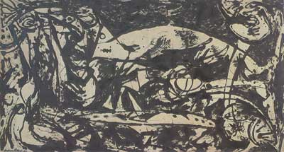 riproduzione-quadri-di Jackson Pollock Numero 14, 1951