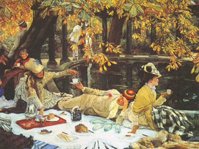 riproduzione-quadri-di James Tissot Il Picnic
