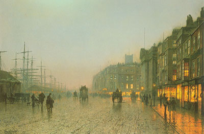 riproduzione-quadri-di John Atkinson Grimshaw Liverpool da Wapping