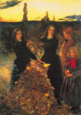 riproduzione-quadri-di John Everett Millais Foglie autunnali