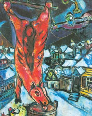riproduzione-quadri-di Marc Chagall Flayed Ox