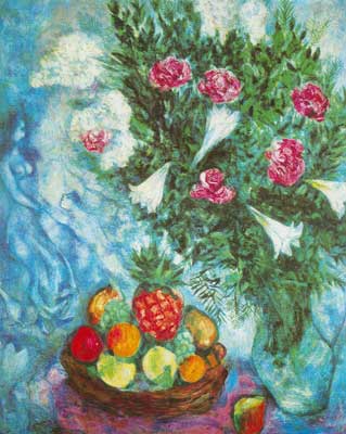 riproduzione-quadri-di Marc Chagall Frutta e abbassa