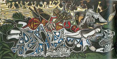 riproduzione-quadri-di Pablo Picasso Giovane donna sulle banche della Senna
