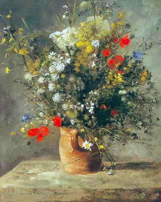 riproduzione-quadri-di Pierre August Renoir Fiori in un vase