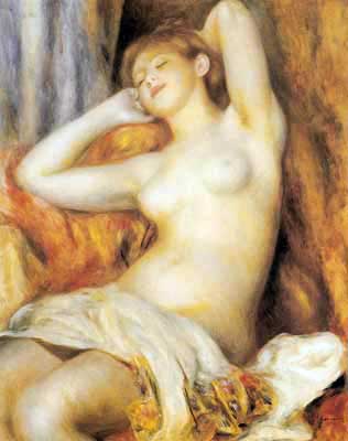 riproduzione-quadri-di Pierre August Renoir Il dormiente