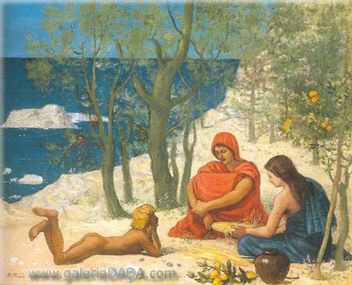 riproduzione-quadri-di Pierre Puvis de Chavannes Colonia greca a Massilia