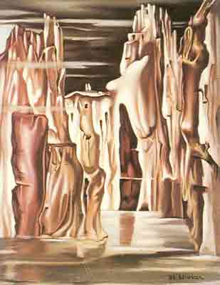 riproduzione-quadri-di Tamara de Lempicka Paesaggio surrealista