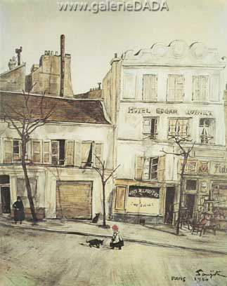 riproduzione-quadri-di Tsuguharu Foujita Hotel Edgar Quinet