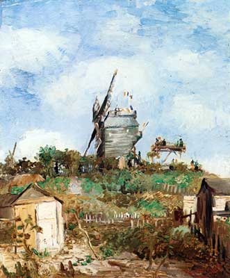 riproduzione-quadri-di Vincent Van Gogh Il Moulin de Blute - Fin