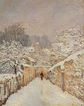 Riproduzione quadri di Alfred Sisley Neve a Louveciennes
