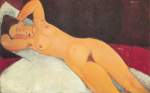 Riproduzione quadri di Amedeo Modigliani Nudo con collana gli occhi chiusi