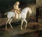 Riproduzione quadri di Balthasar Balthus Ragazza su un cavallo bianco