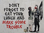 Riproduzione quadri di Banksy Non dimenticare la tua sciarpa.
