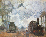Riproduzione quadri di Claude Monet Gare Saint - Lazare