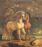 Riproduzione quadri di Georgio de Chirico Cavalli divini di Achille