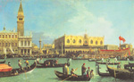 Riproduzione quadri di Giovanni Canaletto Il Bucinto al Molo nel giorno dell'Ascensione