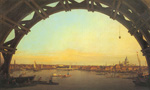Riproduzione quadri di Giovanni Canaletto Londra: vista attraverso l'arco di Westminster Bridge