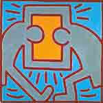 Riproduzione quadri di Keith Haring No.2 non inclinato