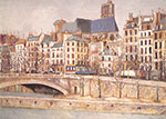 Riproduzione quadri di Maurice Utrillo Chiesa di San Gervais. Parigi