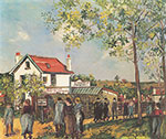 Riproduzione quadri di Maurice Utrillo Un ristorante a Chaville