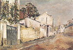 Riproduzione quadri di Maurice Utrillo Via a Montmartre