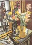 Riproduzione quadri di Max Beckmann Ancora vita con Violet Dahlias