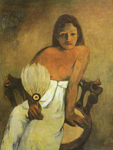 Riproduzione quadri di Paul Gauguin Ragazza con una ventola