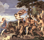 Riproduzione quadri di Titian Bacco e Ariadne