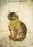 Riproduzione quadri di Tsuguharu Foujita Gatto