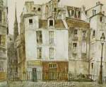 Riproduzione quadri di Tsuguharu Foujita Quai aux Fleurs